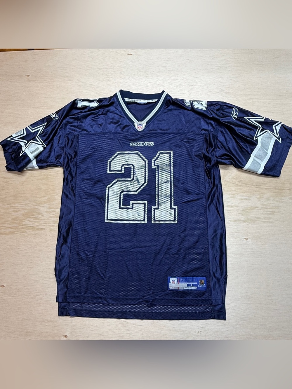 Vintage Y2K Reebok Dallas Cowboys #21 Julius Jones Large NFL On Field Jersey